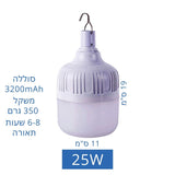 נורת מחנה אור ירח עוצמתית נטענת נתלית 5-25W