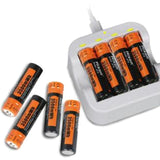 סוללות Forever נטענות AAA 1.5V 2A 750mAh +מטען